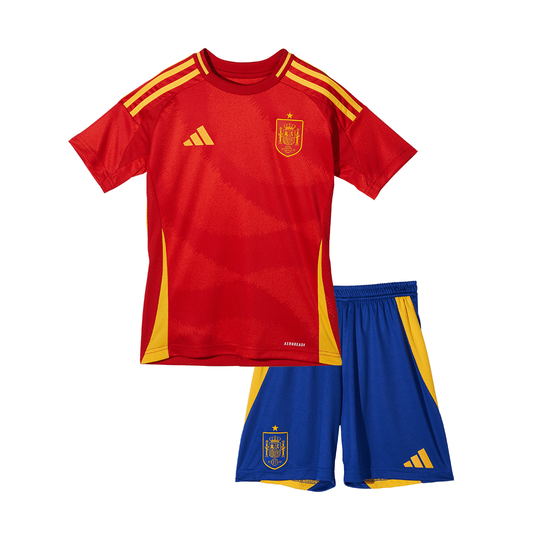 Spain Home Kids Soccer Jerseys Kit EURO