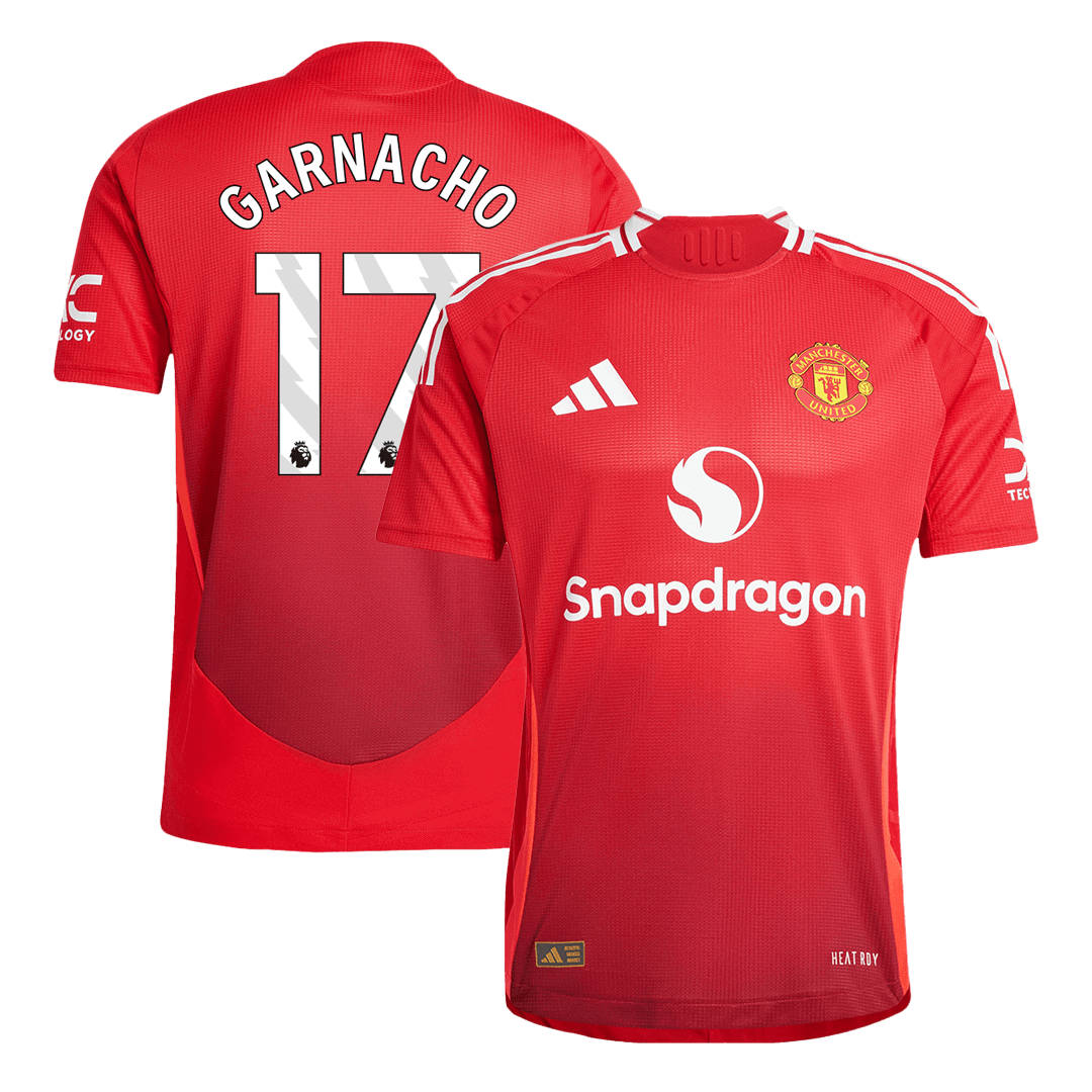 GARNACHO #17 Manchester United Home Authentic Soccer Jersey