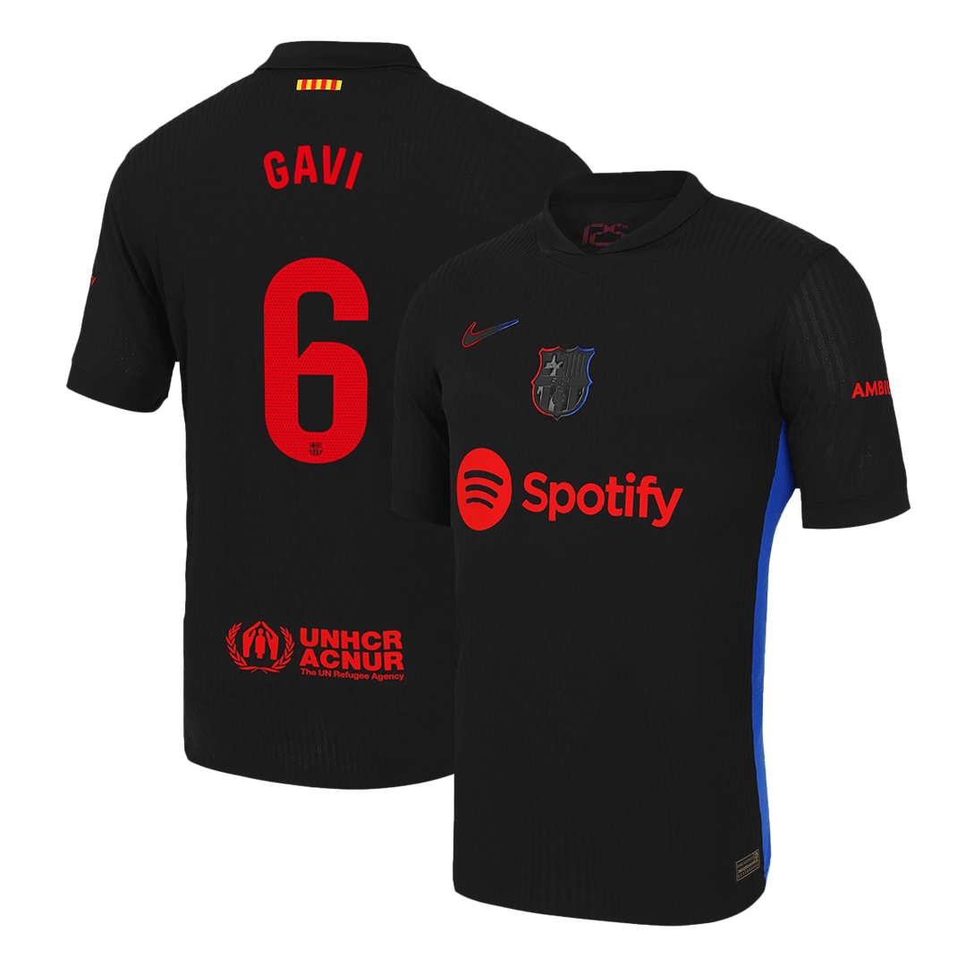 GAVI #6 Barcelona Away Authentic Soccer Jersey