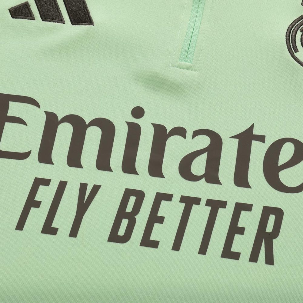 Real Madrid 1/4 Zip Tracksuit 2025/26 Kids Green