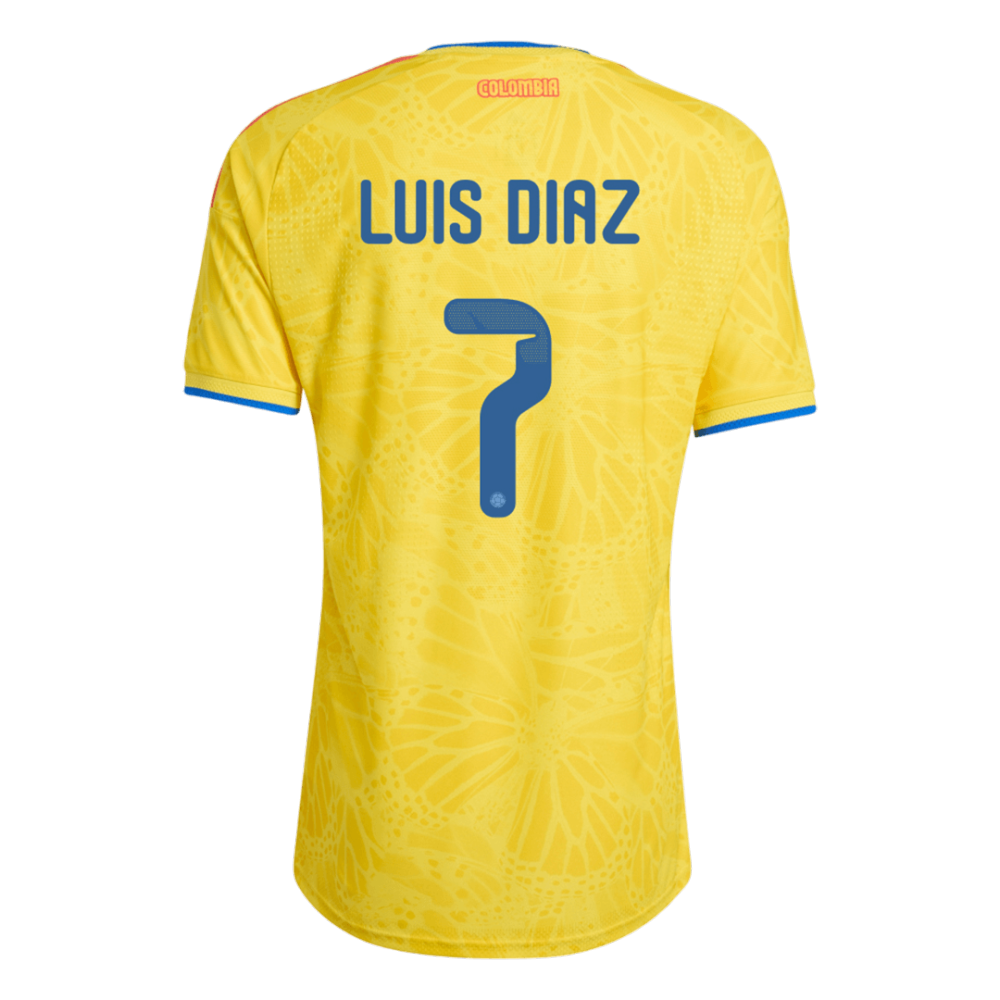 LUIS DíAZ #7 Colombia Home Player Version Jersey World Cup 2026