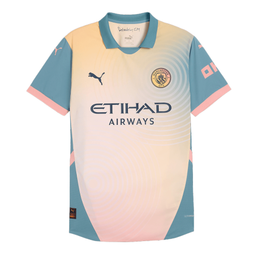 HAALAND #9 Manchester City Fourth Away Authentic Soccer Jersey- Definitely City (UCL)