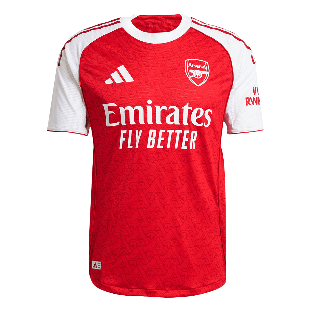 RICE #41 Arsenal Home Authentic Soccer Jersey 2025/26