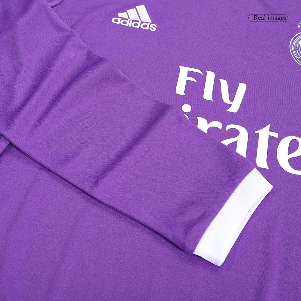 Vintage Soccer Jersey KROOS #8 Real Madrid Away Long Sleeve 2016/17