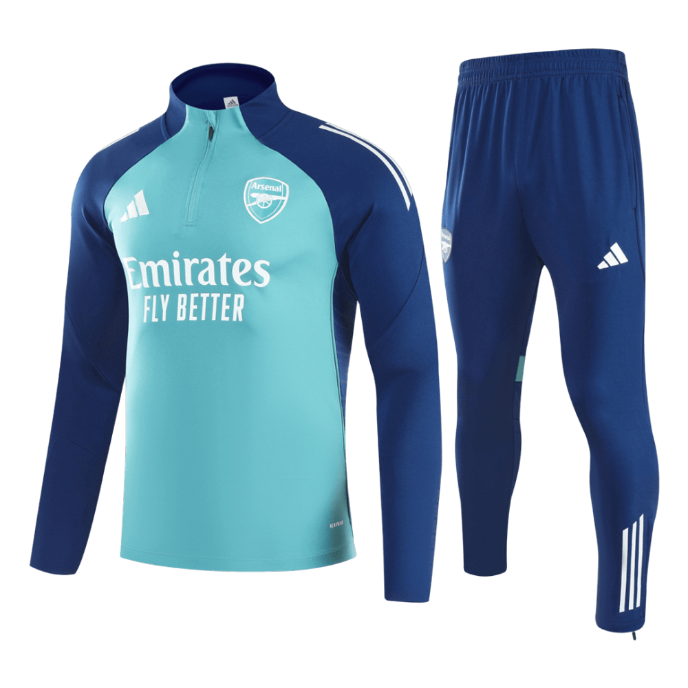 Arsenal 1/4 Zip Tracksuit 2025/26 Kids Green