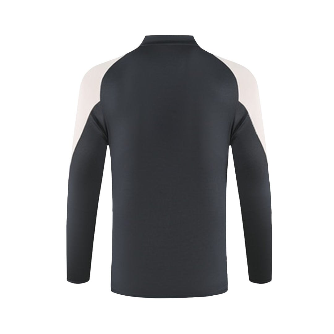 Real Madrid 1/4 Zip Tracksuit Gray