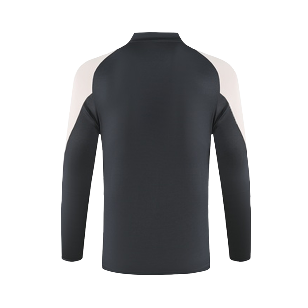 Real Madrid 1/4 Zip Tracksuit Gray