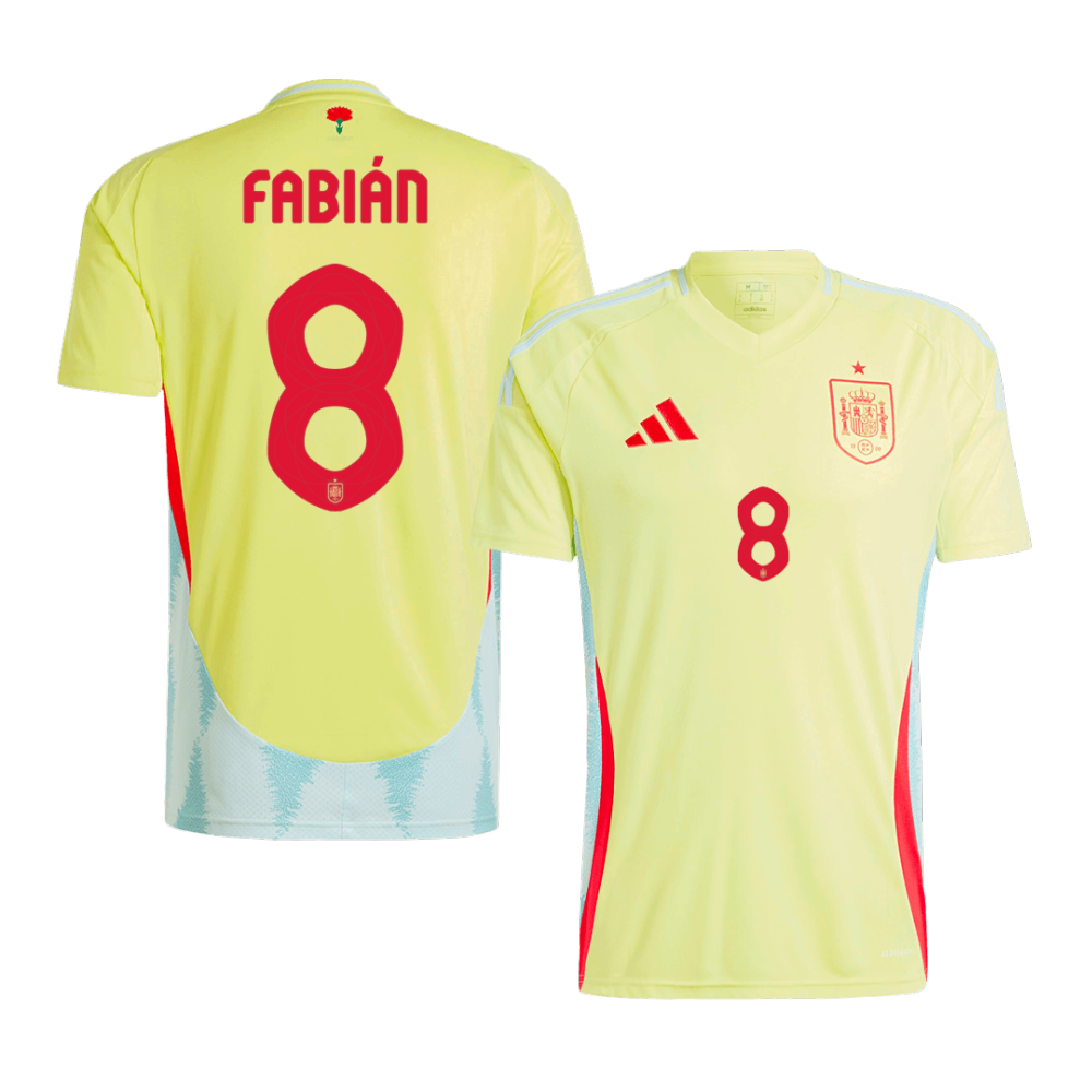 FABIÁN #8 Spain Away Soccer Jersey EURO