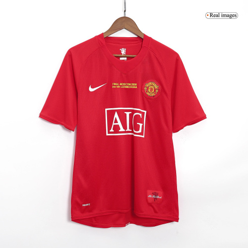 Vintage Soccer Jersey SCHOLES #18 Manchester United Home 2007/08 - UCL Final