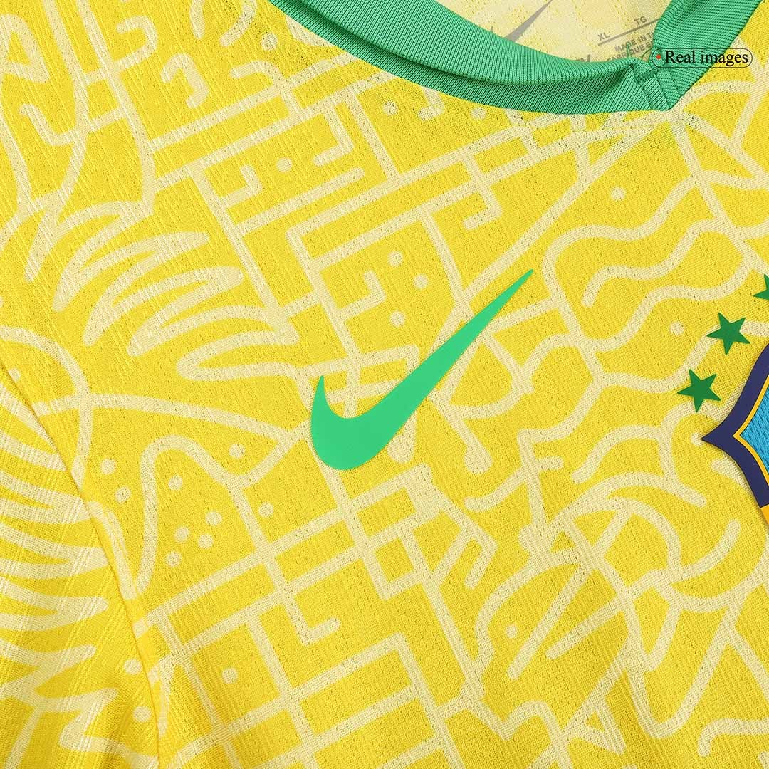 Brazil Home Authentic Soccer Jersey