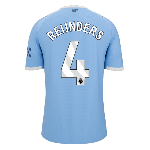 REIJNDERS #4 Manchester City Home Soccer Jersey 2025/26