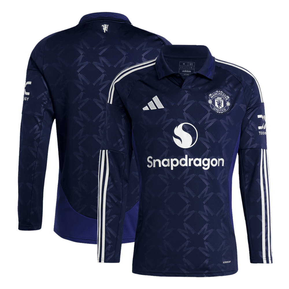 Manchester United Away Long Sleeve Soccer Jersey
