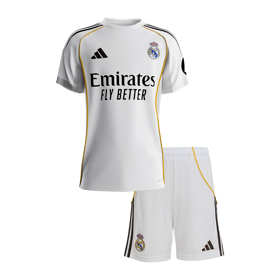 Real Madrid Home Kids Soccer Jerseys Kit 2025/26