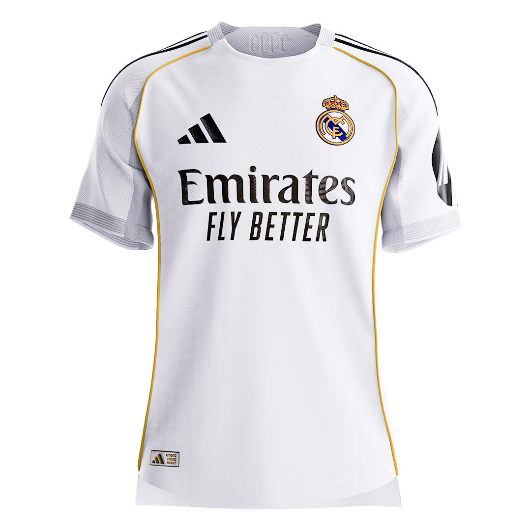 MBAPPÉ #9 Real Madrid Home Authentic Soccer Jersey 2025/26