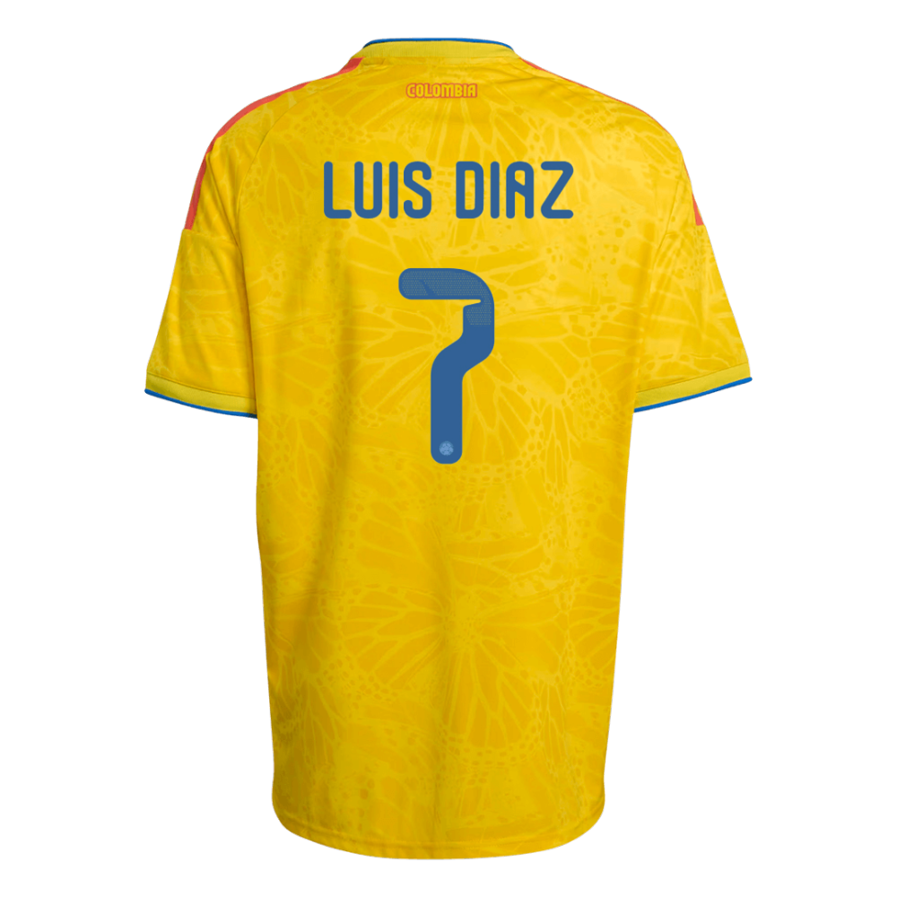 LUIS DíAZ #7 Colombia Home Soccer Jersey World Cup 2026