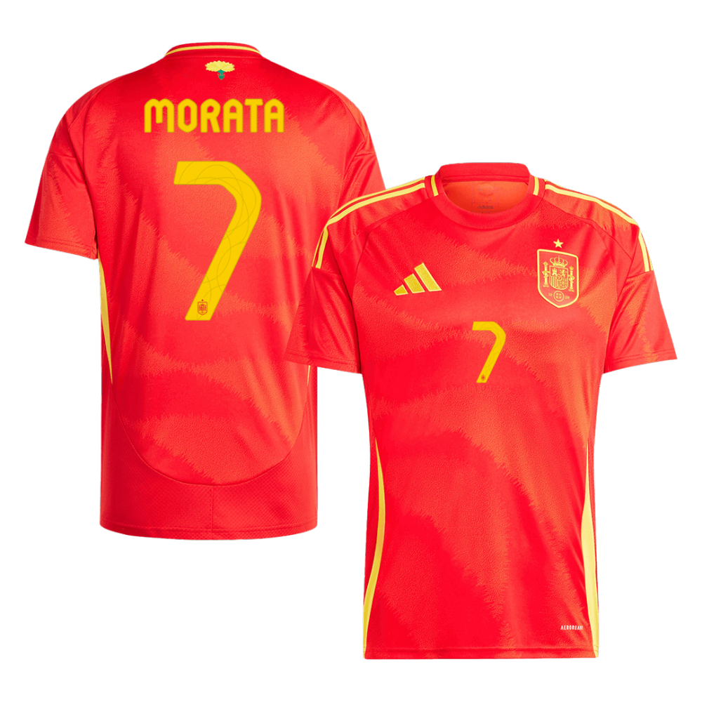 MORATA #7 Spain Home Soccer Jersey EURO