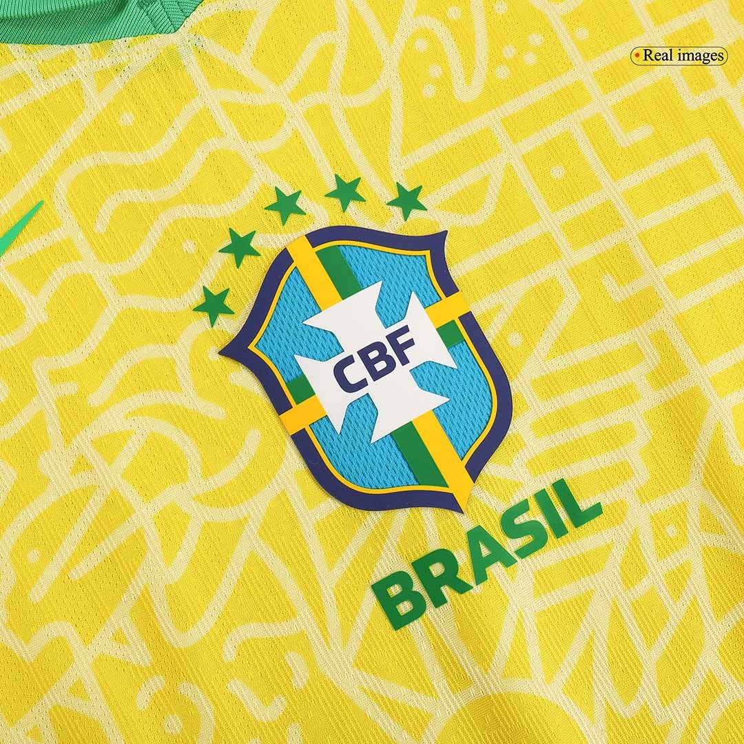 Brazil Home Authentic Soccer Jersey