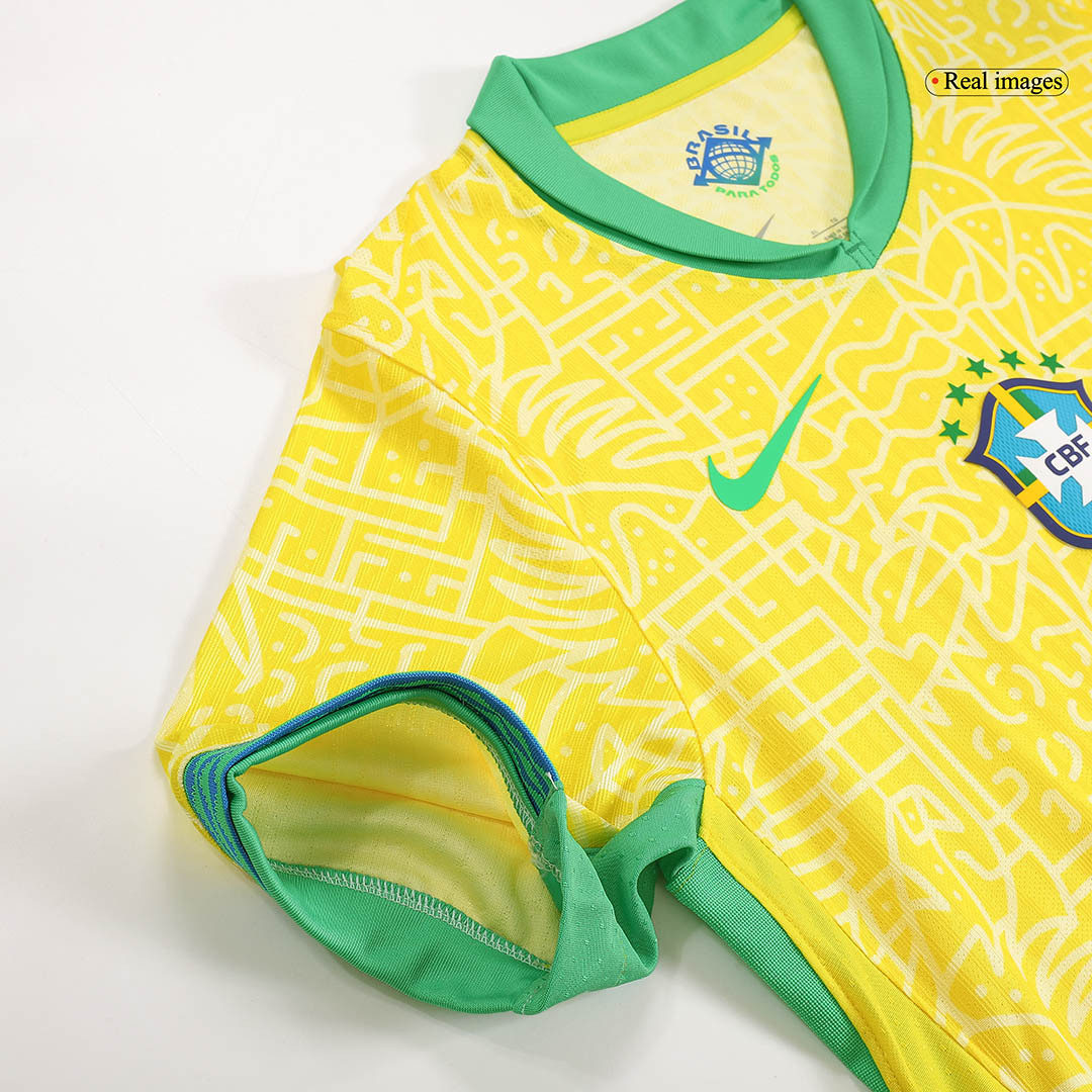 Brazil Home Authentic Soccer Jersey