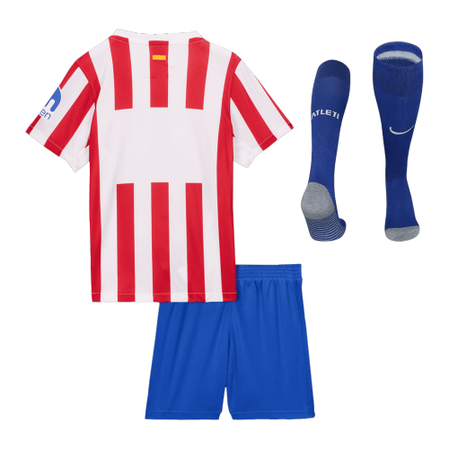 Atletico Madrid Home Kids Soccer Jerseys Full Kit 2025/26
