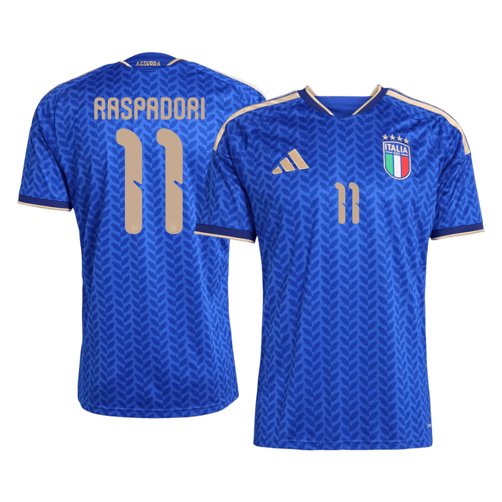 RASPADORI #11 Italy Home Soccer Jersey World Cup 2026