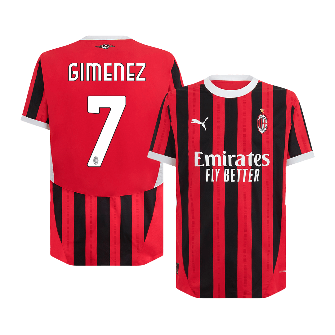 GIMENEZ #7 AC Milan Home Authentic Soccer Jersey