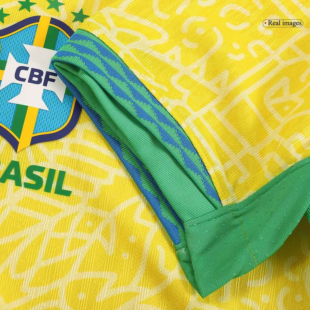Brazil Home Authentic Soccer Jersey