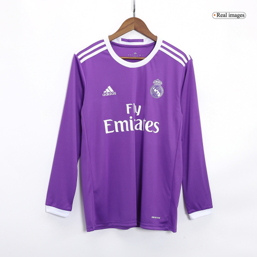 Vintage Soccer Jersey KROOS #8 Real Madrid Away Long Sleeve 2016/17