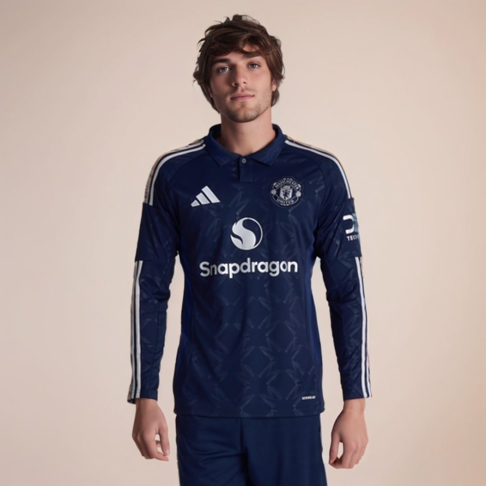 Manchester United Away Long Sleeve Soccer Jersey