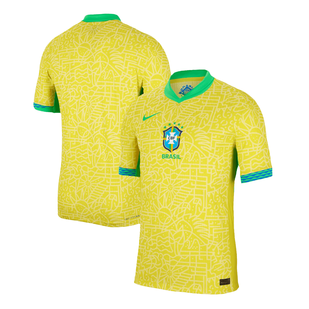 Brazil Home Authentic Soccer Jersey