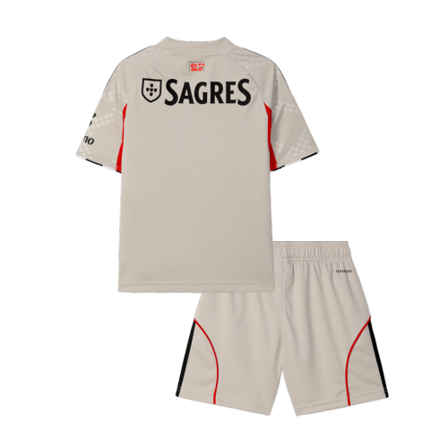 Benfica Away Kids Soccer Jerseys Kit 2025/26
