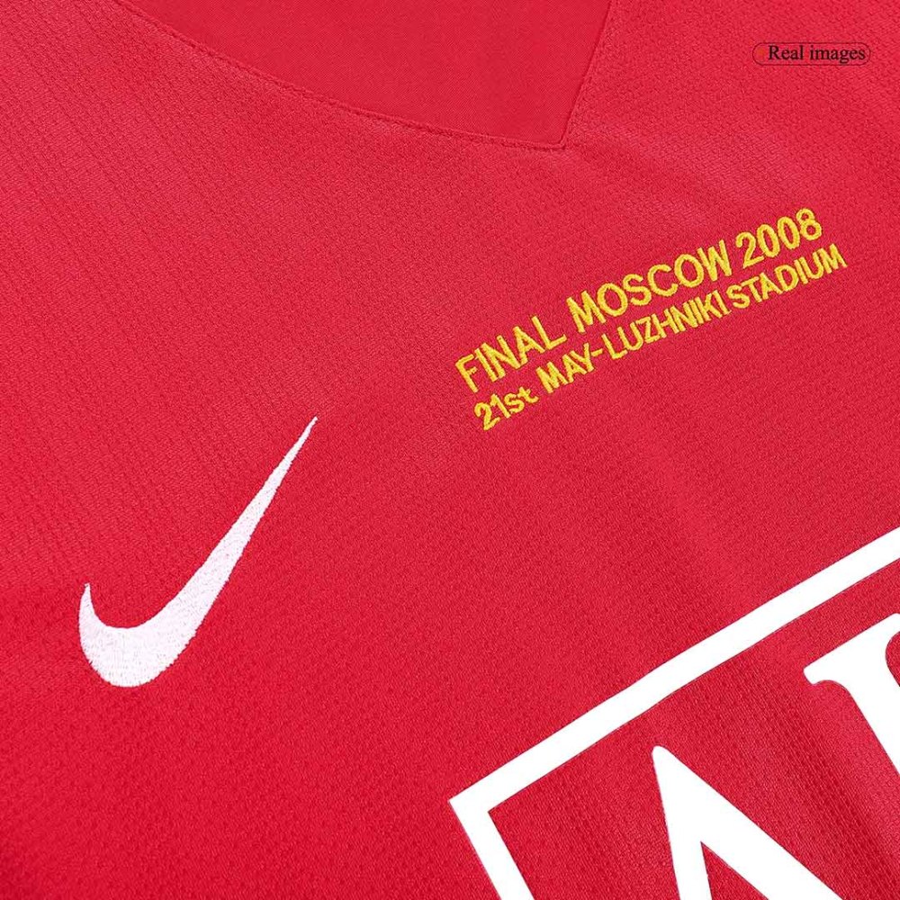 Vintage Soccer Jersey ROONEY #10 Manchester United Home Long Sleeve 2007/08 - UCL Final