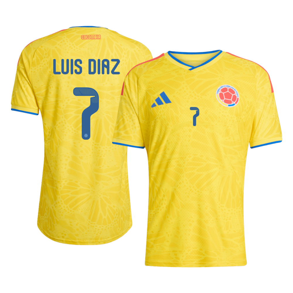 LUIS DíAZ #7 Colombia Home Player Version Jersey World Cup 2026