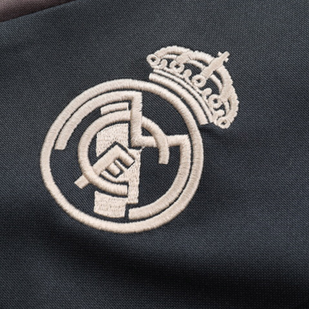 Real Madrid 1/4 Zip Tracksuit Gray