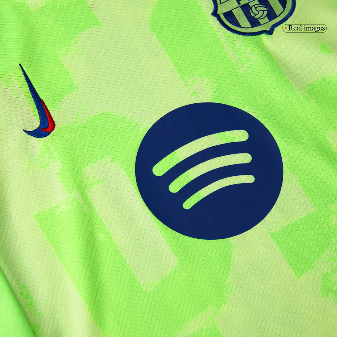 Barcelona Third Away Kids Soccer Jerseys Kit - UCL (Spotify Logo Without Text)