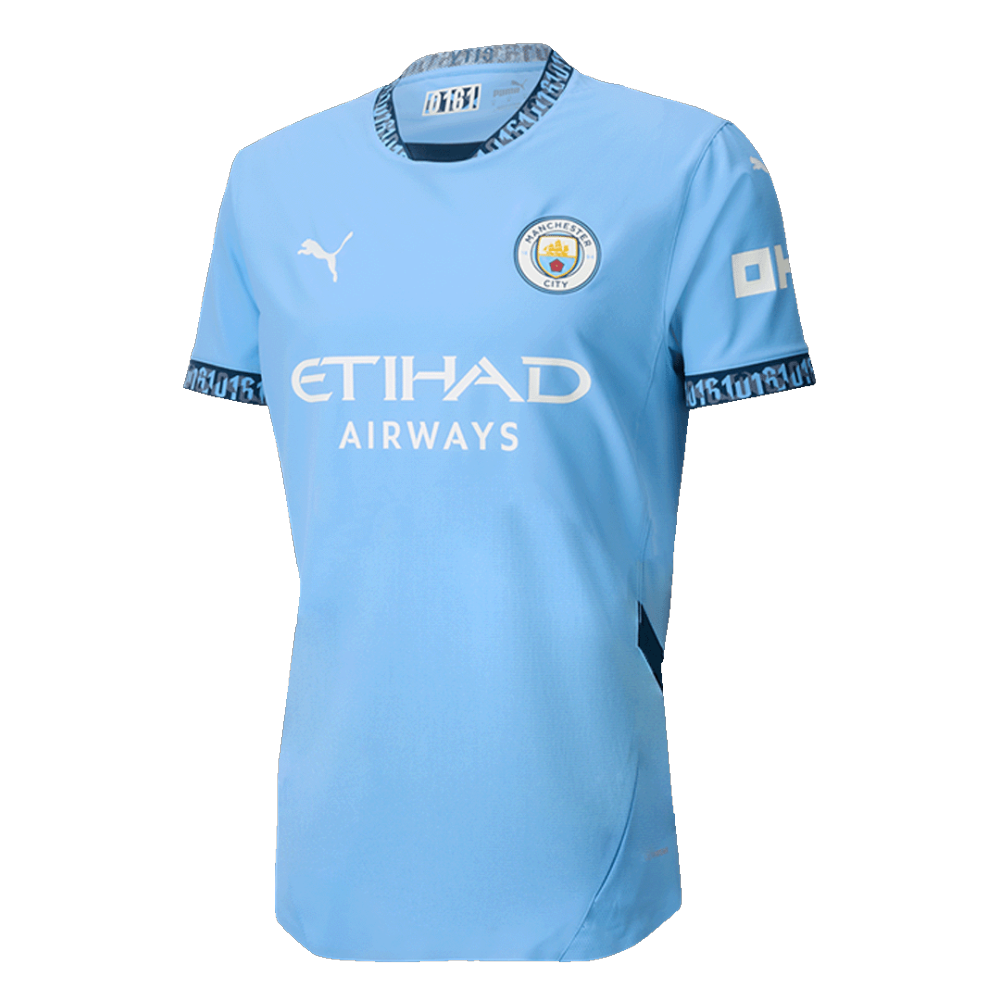 DE BRUYNE #17 Manchester City Home Authentic Soccer Jersey - UCL