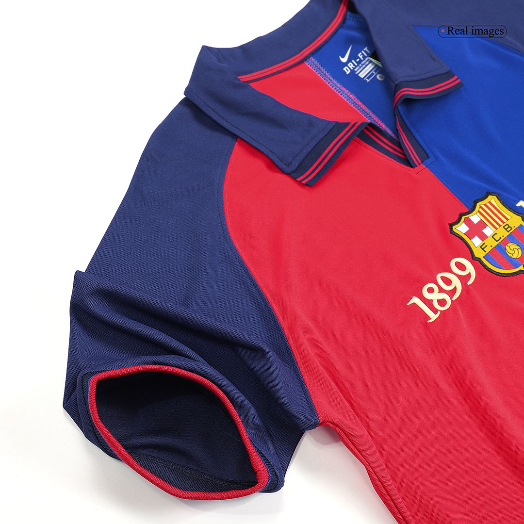 Vintage Soccer Jersey KLUIVERT #9 Barcelona Home 1999/00 - 100th Anniversary