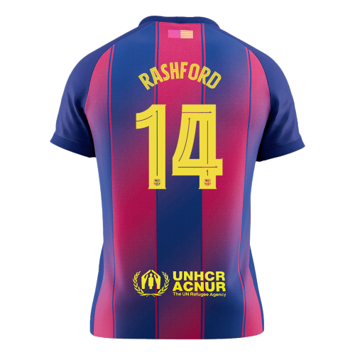 RASHFORD #14 Barcelona Home Soccer Jersey 2025/26 -UCL