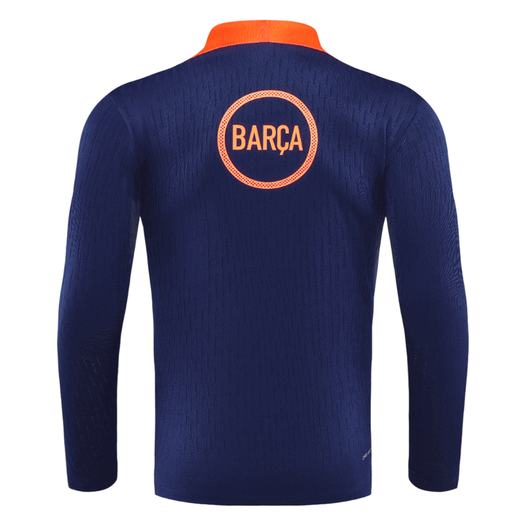 Barcelona 1/4 Zip Tracksuit 2025/26 Black&Orange