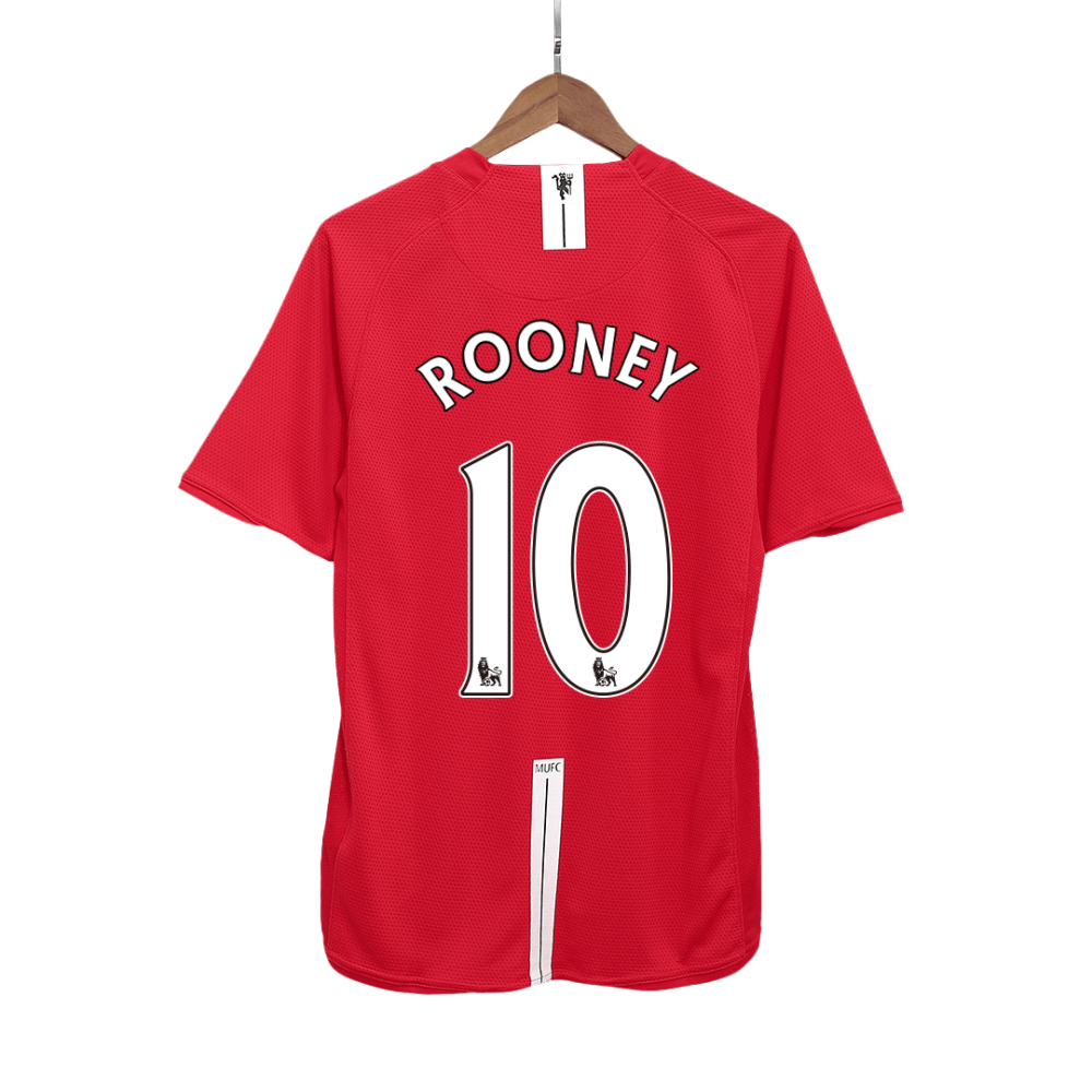Vintage Soccer Jersey ROONEY #10 Manchester United Home 2007/08