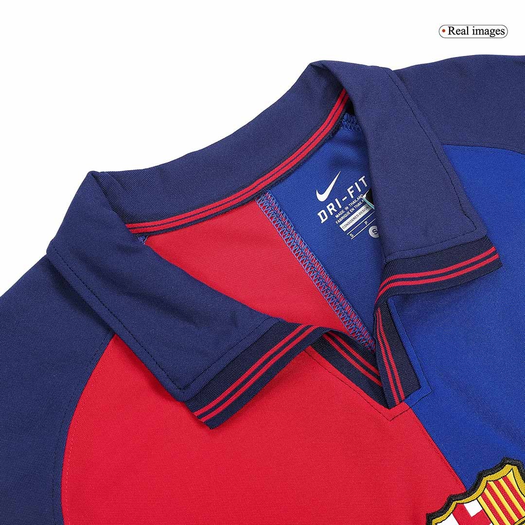 Vintage Soccer Jersey RIVALDO #11 Barcelona Home 1999/00 - 100th Anniversary