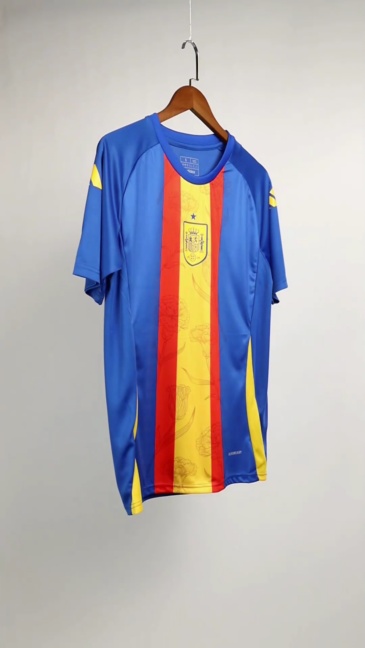 Spain Pre-Match Soccer Jersey EURO Blue