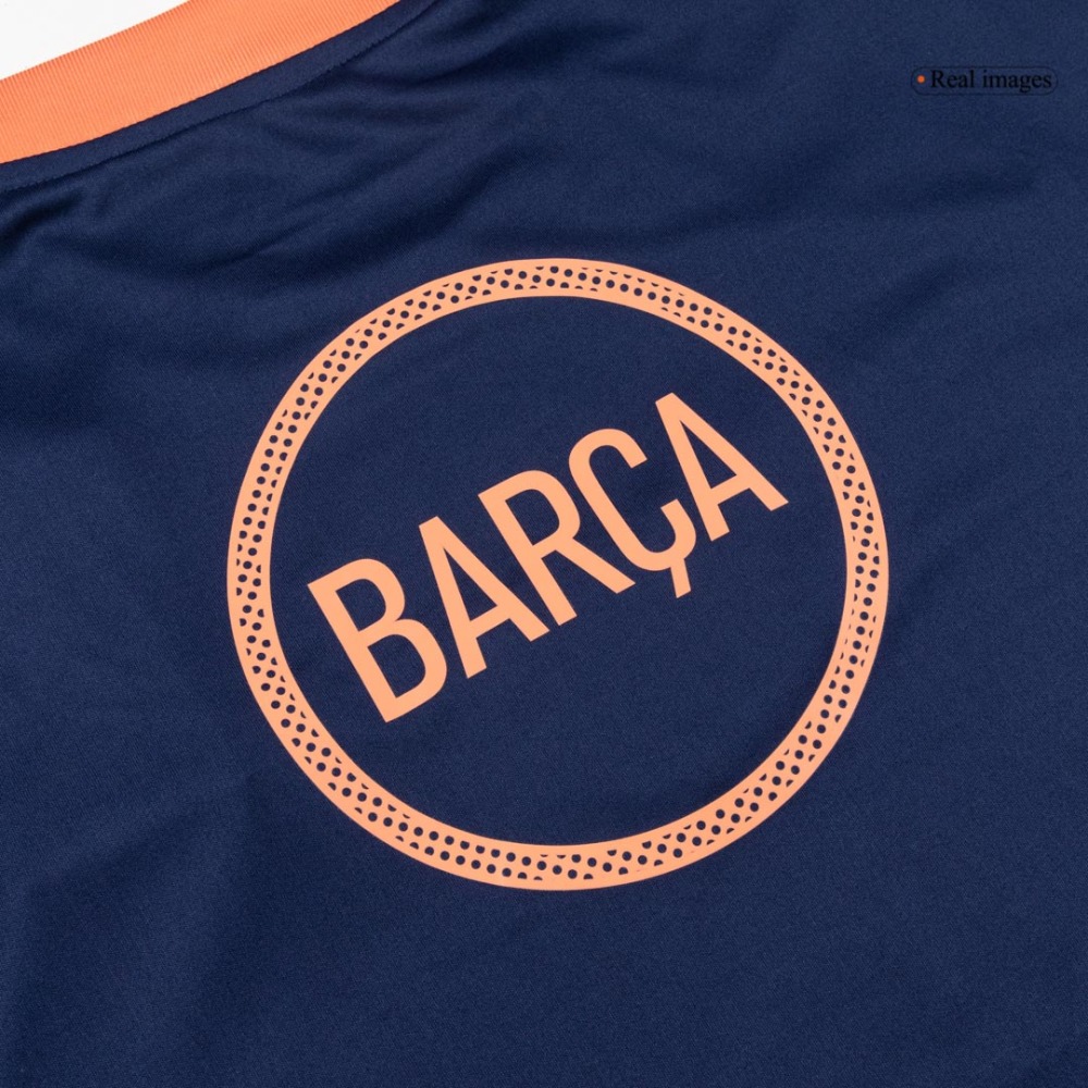 Barcelona Pre-Match Soccer Jersey 2025/26 Orange&Black