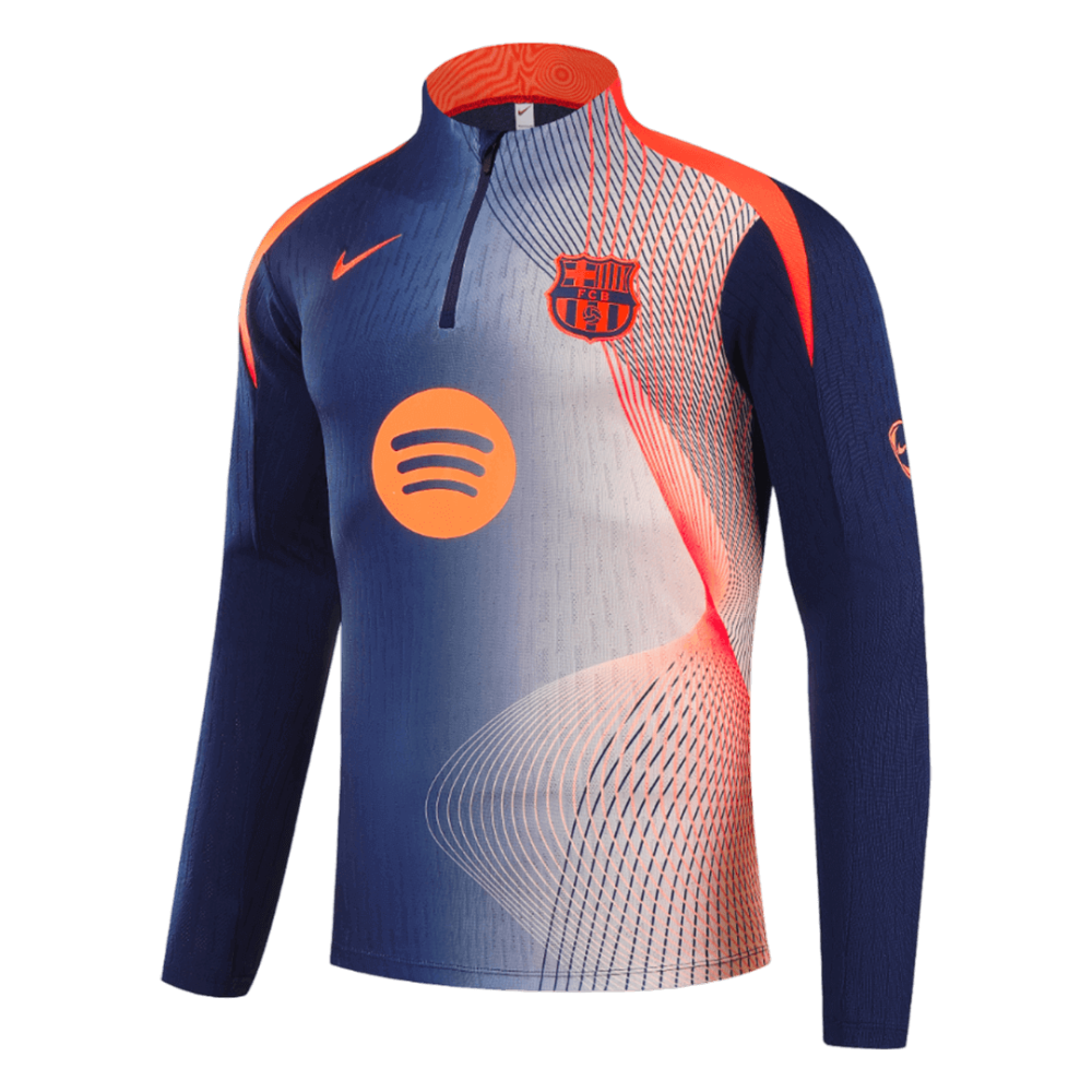 Barcelona 1/4 Zip Tracksuit 2025/26 Kids Black&Orange