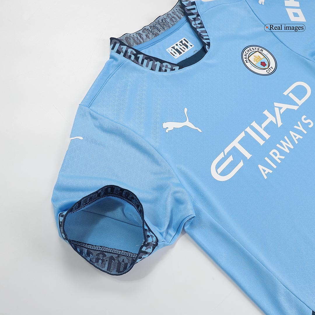 HAALAND #9 Manchester City Home Authentic Soccer Jersey - UCL