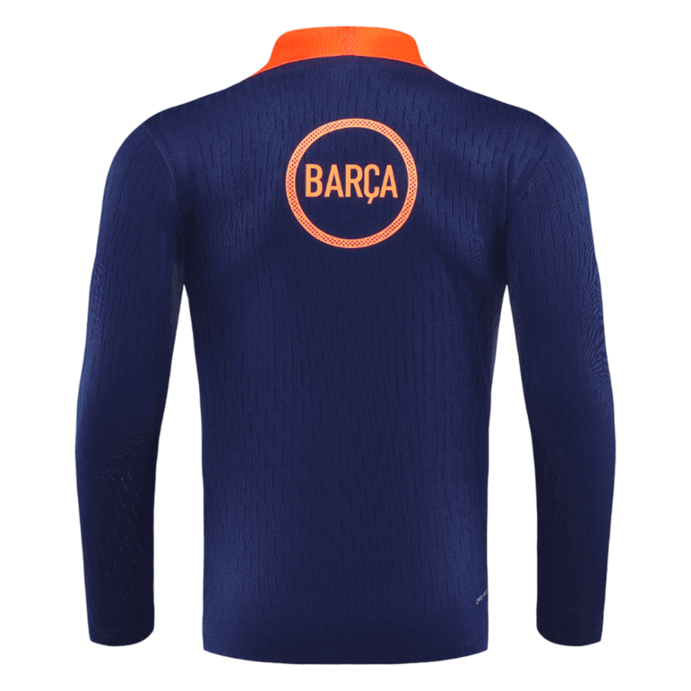 Barcelona 1/4 Zip Tracksuit 2025/26 Kids Black&Orange