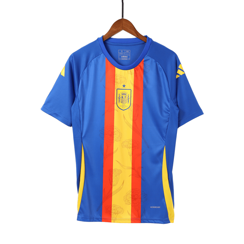 Spain Pre-Match Soccer Jersey EURO Blue
