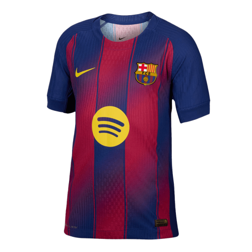 F.DE JONG #21 Barcelona Home Authentic Soccer Jersey 2025/26 - UCL