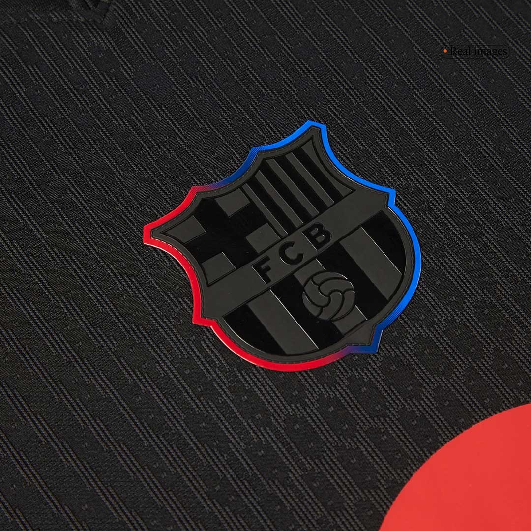Barcelona Away Authentic Soccer Jersey - Spotify Logo Without Text