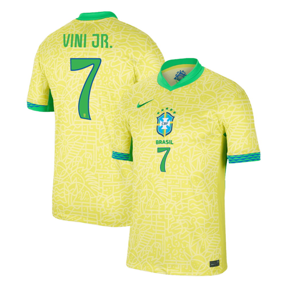 VINI JR. #7 Brazil Home Soccer Jersey Copa America