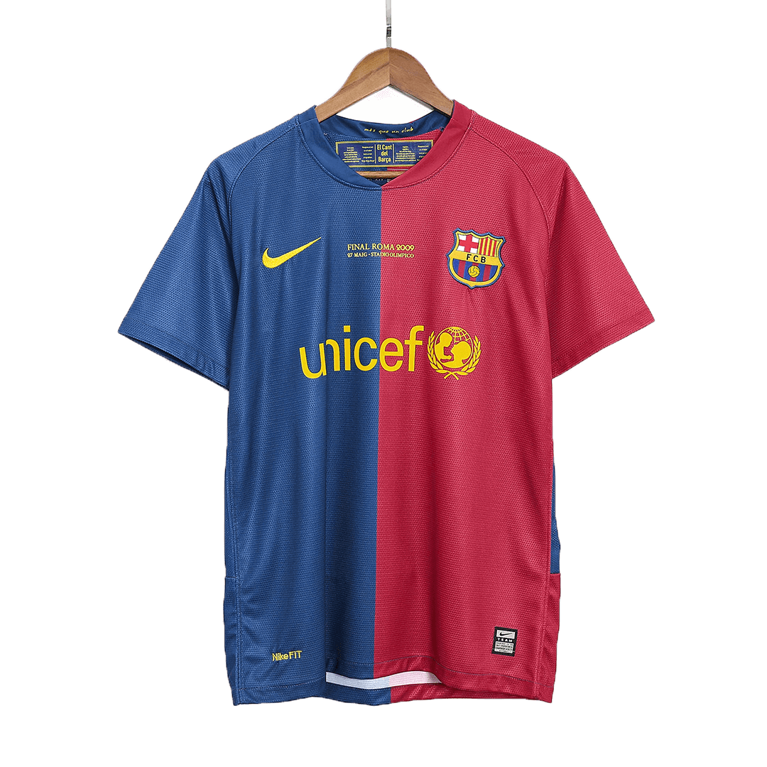 Vintage Soccer Jersey A.INIESTA #8 Barcelona Home 2008/09 - UCL Final